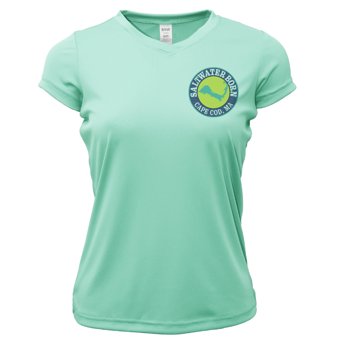Cape Cod, MA Jaws Women's Short Sleeve UPF 50+ Dry-Fit Shirt