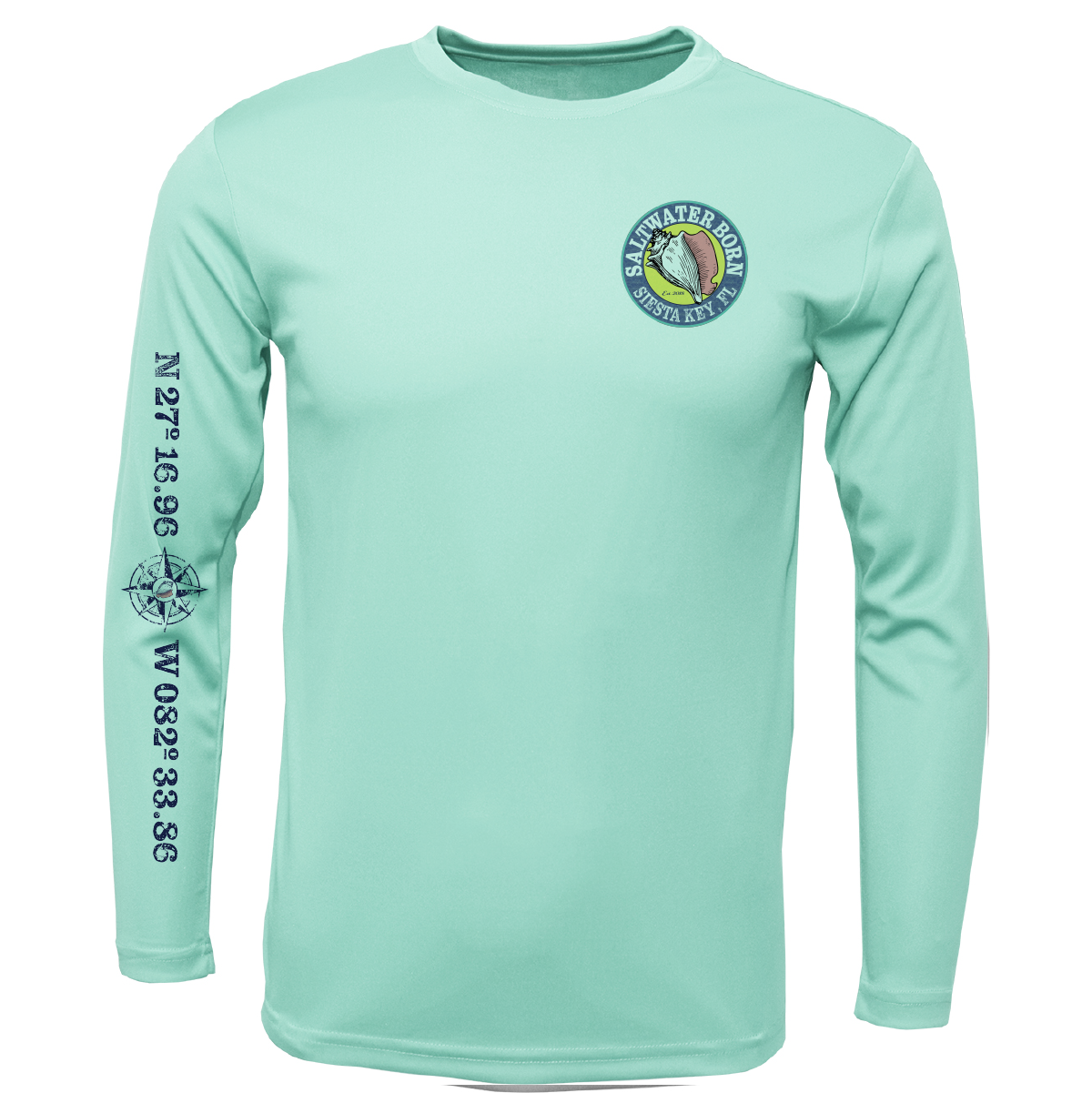 Siesta Key, FL Tuna Long Sleeve UPF 50+ Dry-Fit Shirt