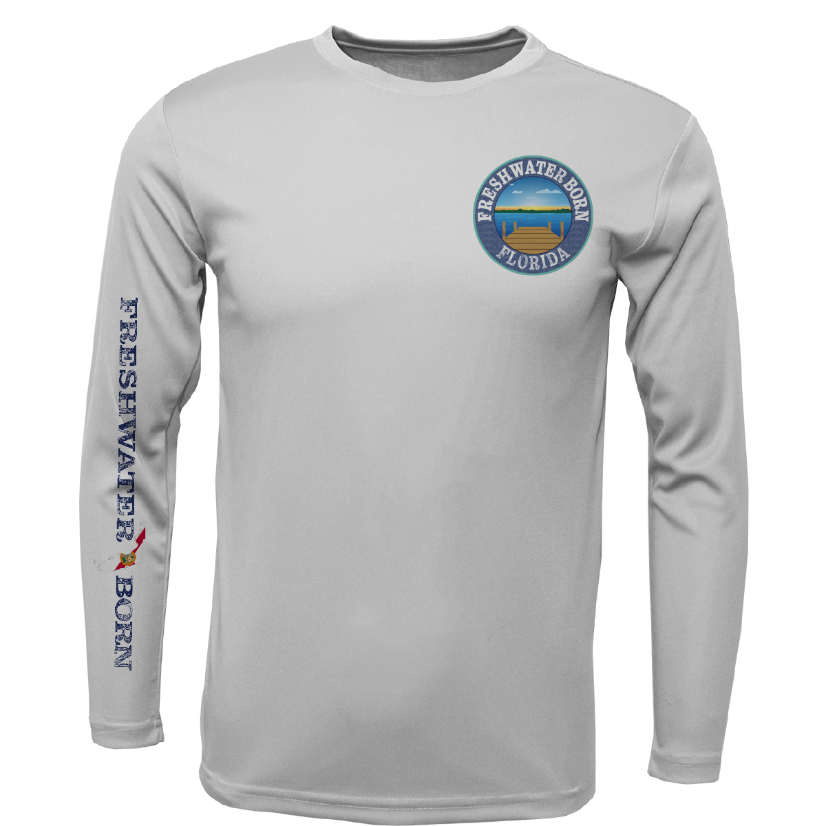 Florida Freshwater Born Largemouth Bass Men's Long Sleeve UPF 50+ Dry-Fit Shirt