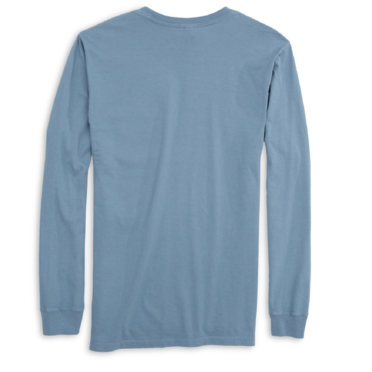 Freshwater Born Linear Logo Men's Cotton Long Sleeve Shirt