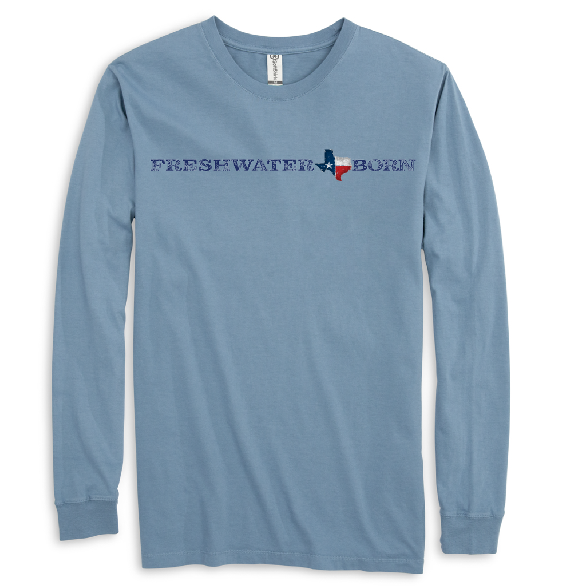 Texas Freshwater Born Linear Logo Women's Cotton Long Sleeve Shirt