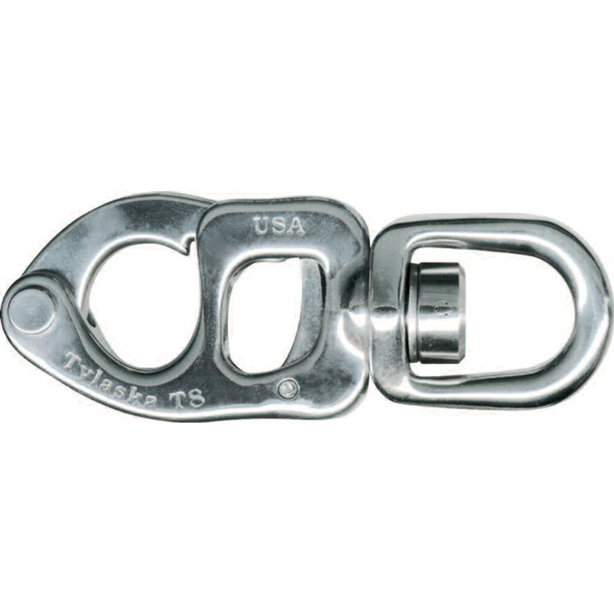 Tylaska T8 standard bail trigger snap shackle, stainless steel