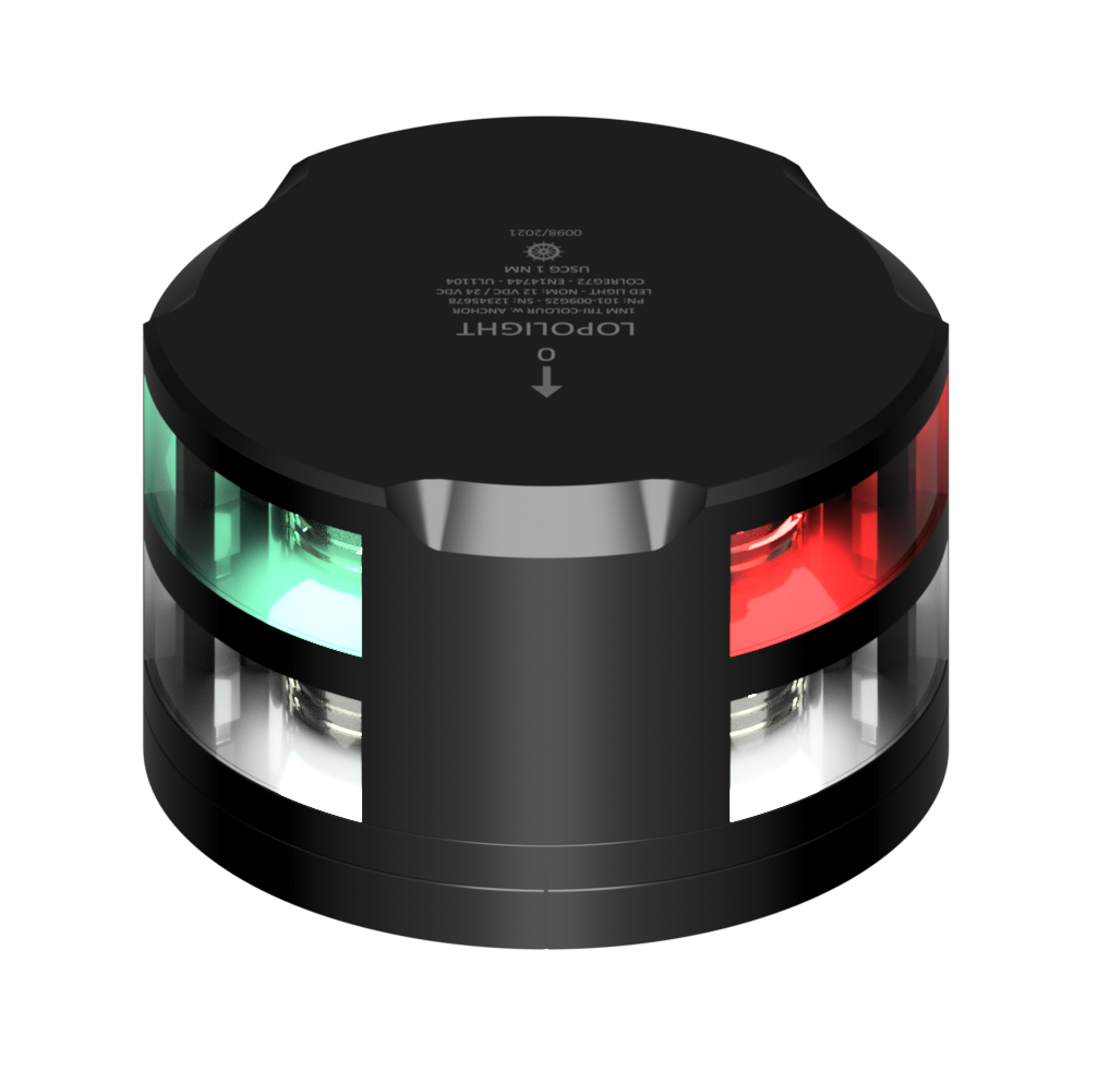 Lopolight 1nm Tri-Color/Anchor/Strobe Black | SendIt Sailing