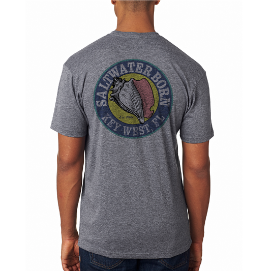 Key West, Saltwater Born Horizontal Logo Soft Tee