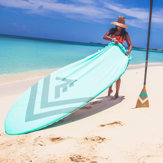 4 Way Stretch SUP Paddleboard Board Cover - 10'6" - 12' (Caribbean)