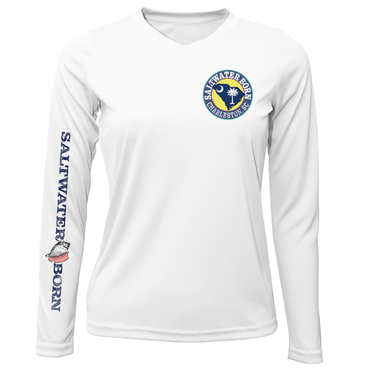 Charleston, SC Kraken State Logo Women's Long Sleeve UPF 50 + Dry-Fit Shirt