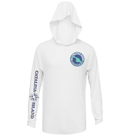 Catalina Island, CA Blue Marlin Boy's Long Sleeve UPF 50+ Dry-Fit Hoodie