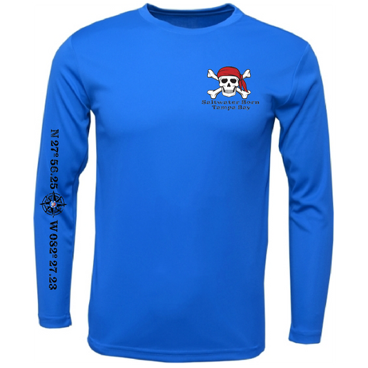Tampa Bay, FL Blackbeard Men's Long Sleeve UPF 50+ Dry-Fit Shirt