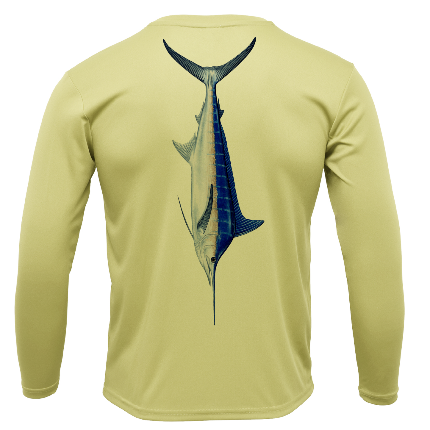 USA Blue Marlin Long Sleeve UPF 50+ Dry-Fit Shirt