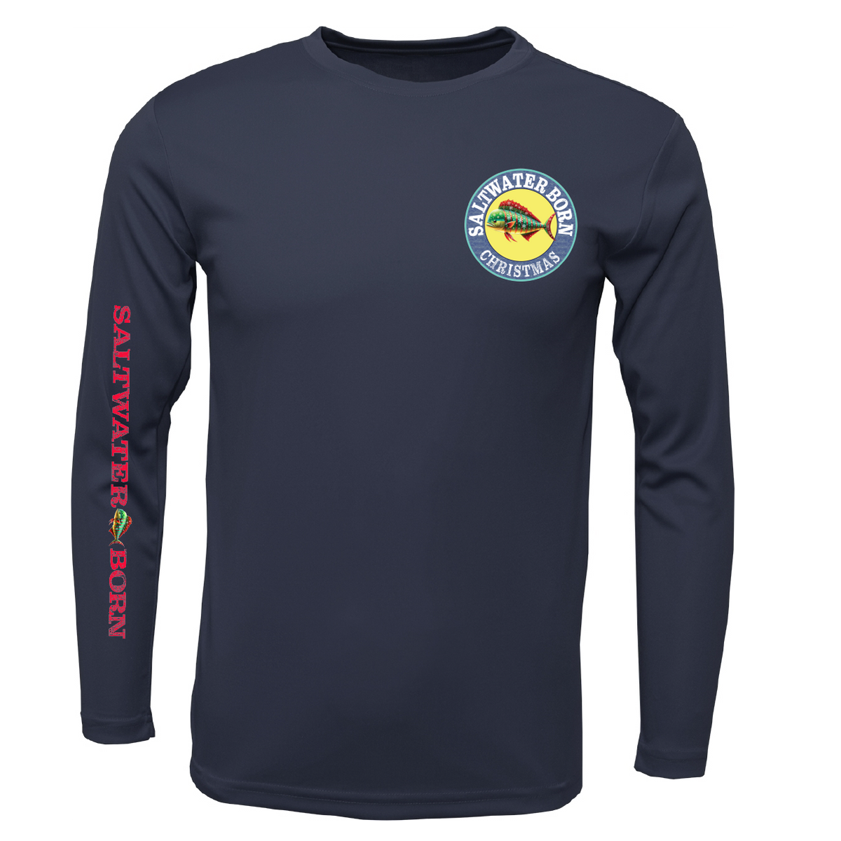 Christmas Mahi Men's Long Sleeve UPF 50+ Dry-Fit Shirt