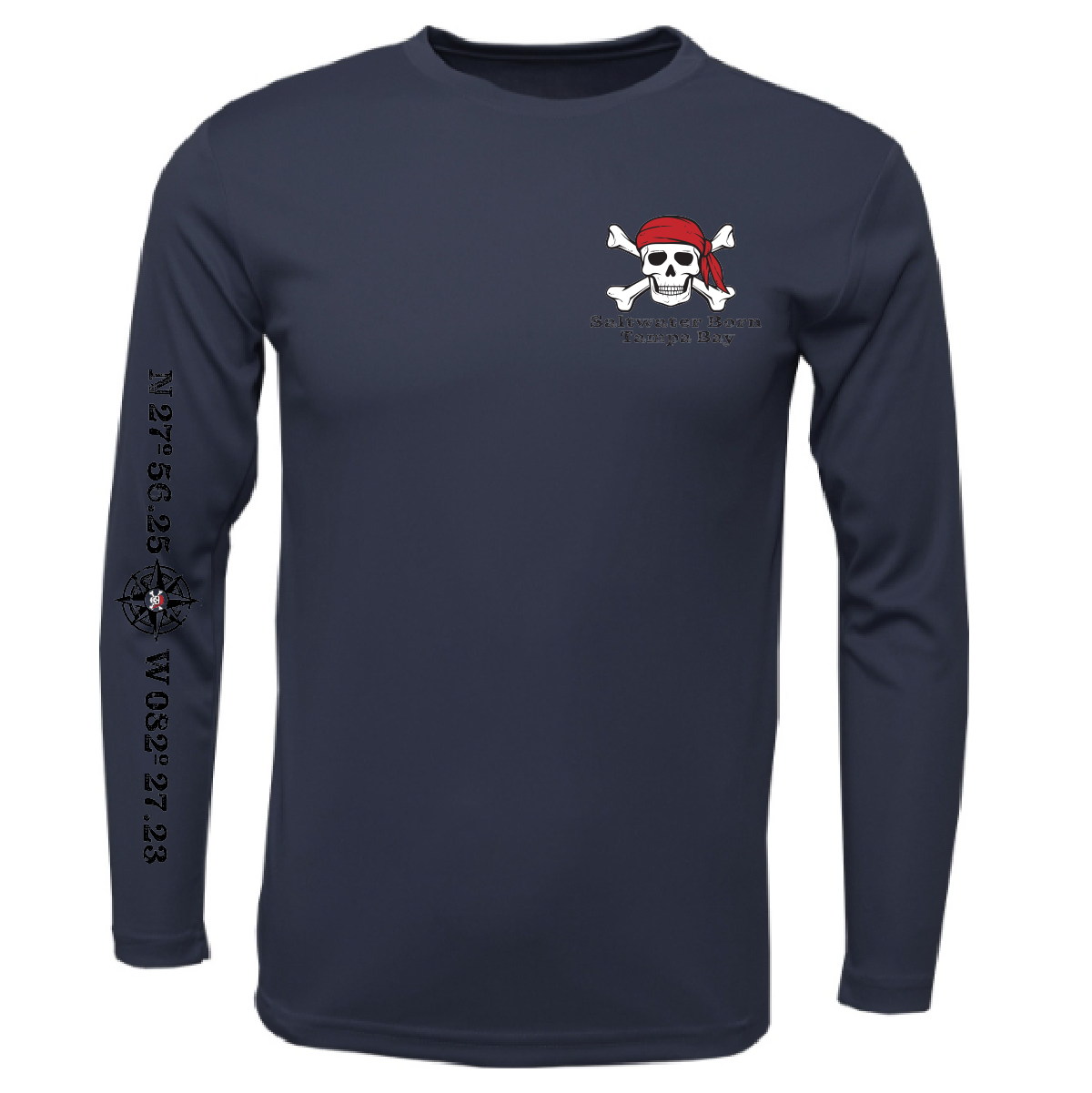 Tampa Bay, FL Blackbeard Men's Long Sleeve UPF 50+ Dry-Fit Shirt