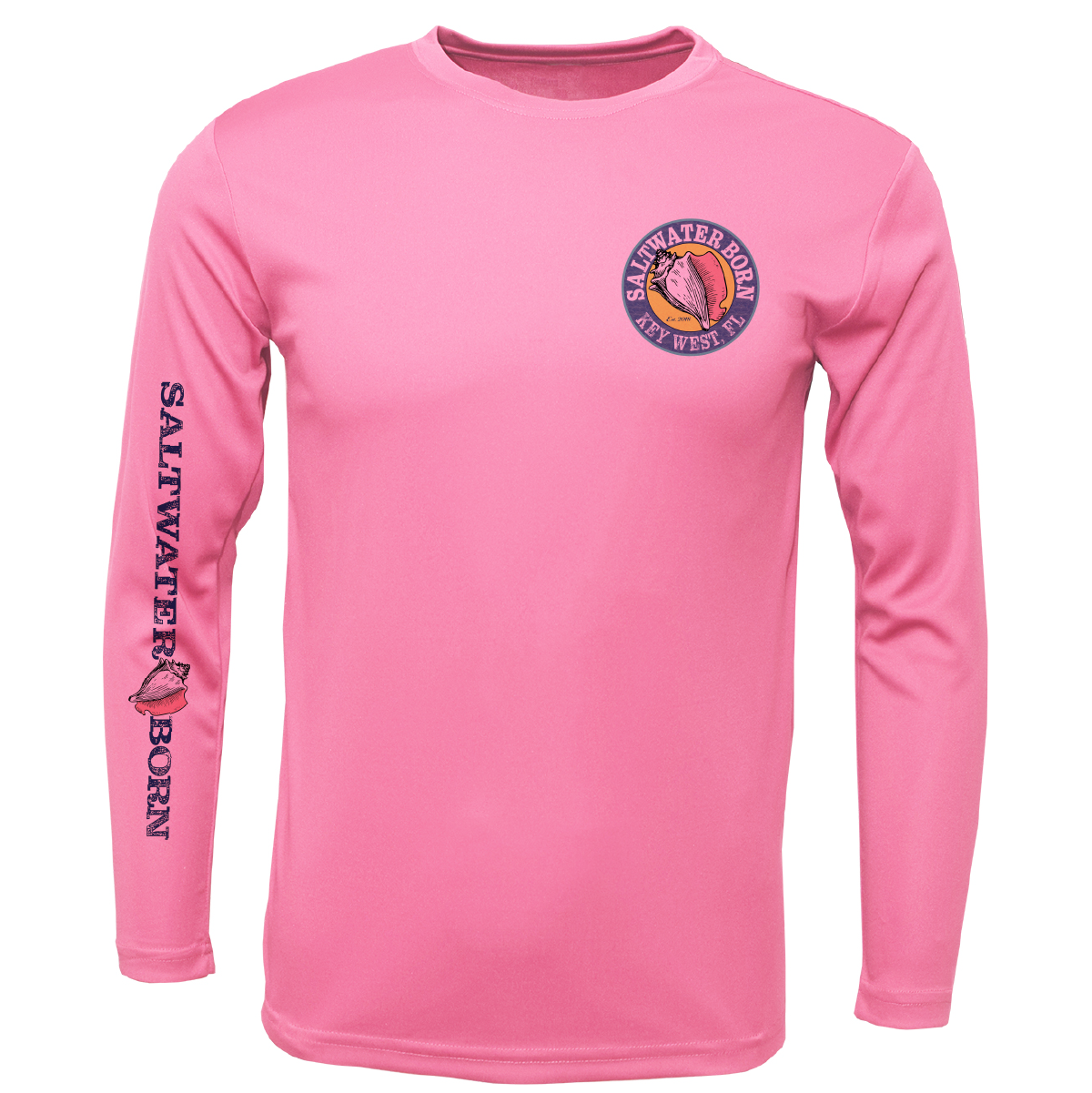 Key West, FL Turtle Men's Long Sleeve UPF 50+ Dry-Fit Shirt