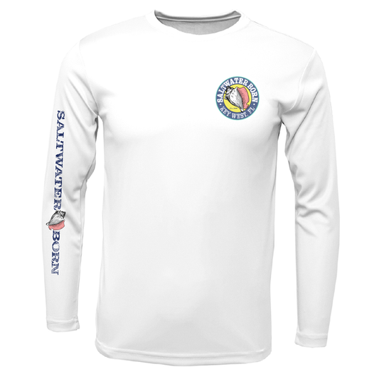 Key West, FL Mahi Boy's Long Sleeve UPF 50+ Dry-Fit Shirt