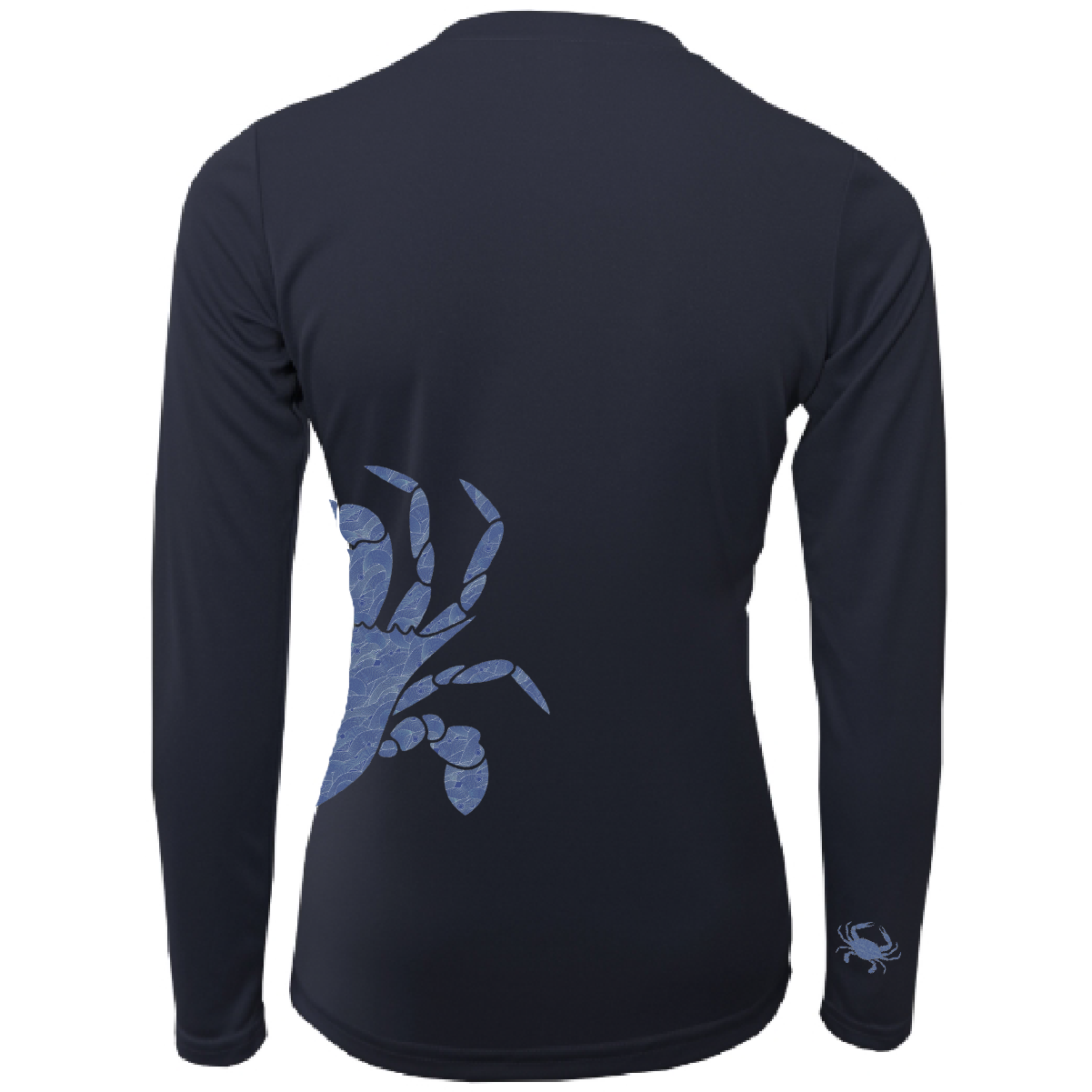 Blue Crab Wrap Women's Long Sleeve UPF 50+ Dry-Fit Shirt