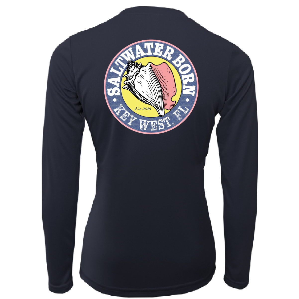 Key West, FL "Saltwater Heals Everything" Women's Long Sleeve UPF 50+ Dry-Fit Shirt