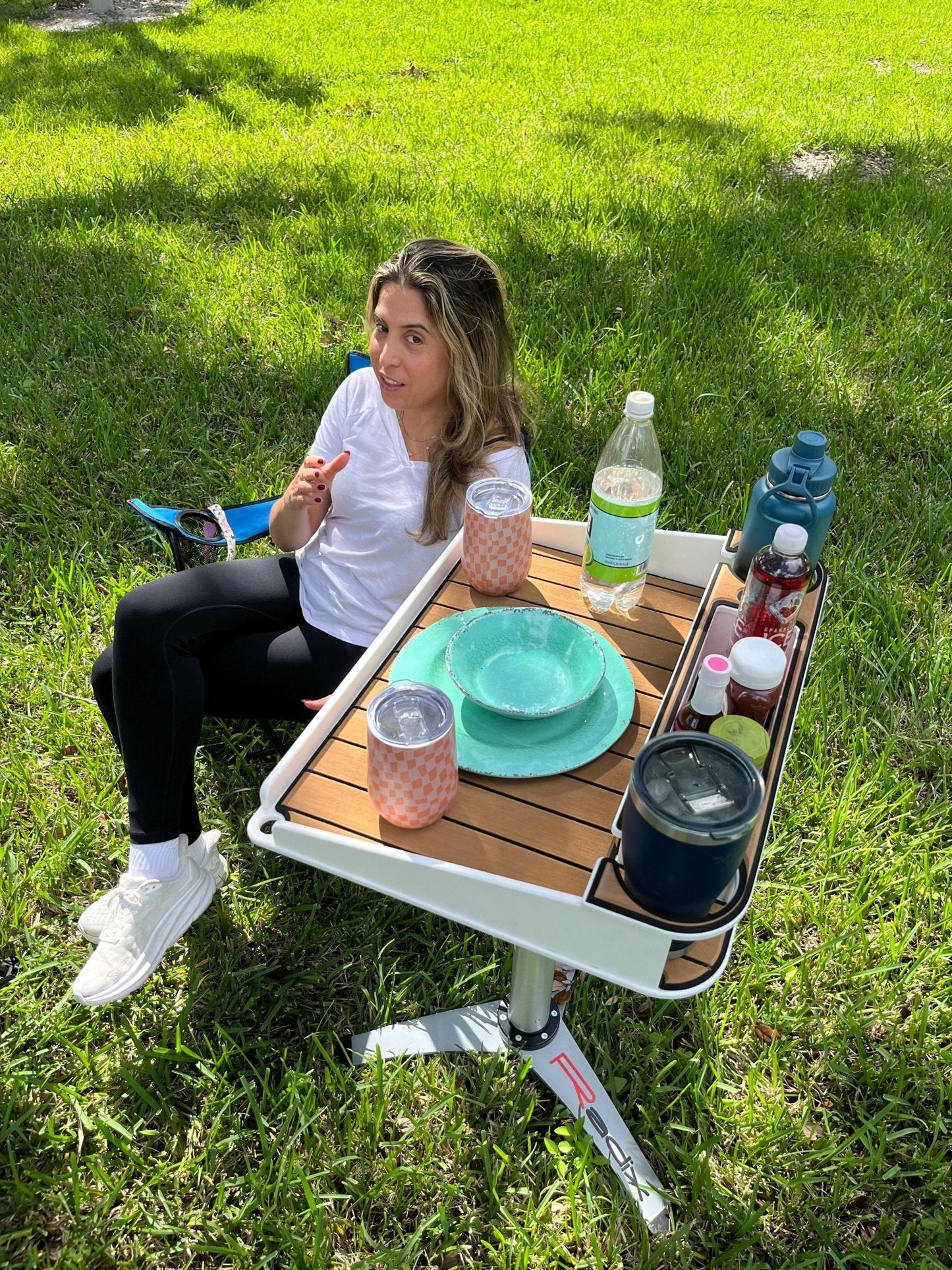 Docktail Boondocking Table - For Camping, RV's, Tailgating, Poolside, and Grill Prep