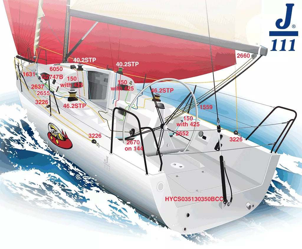 Harken 40mm Carbo Air Fiddle Block with Swivel