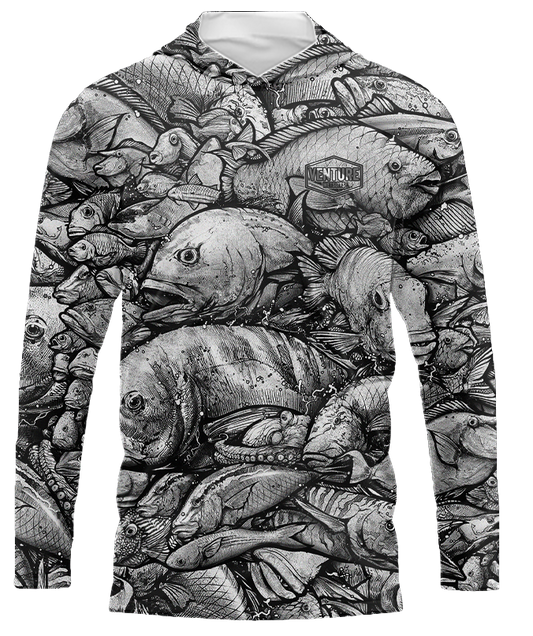 Hawaii Fish Camo Dri Fit Hoodie (Adult/Keiki)