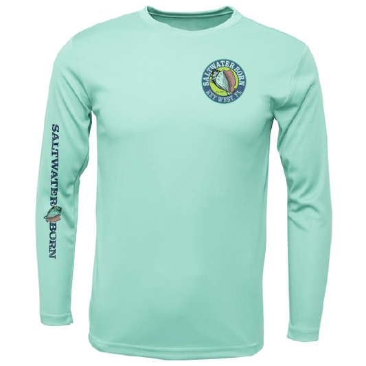 Key West, FL Turtle Boy's Long Sleeve UPF 50+ Dry-Fit Shirt