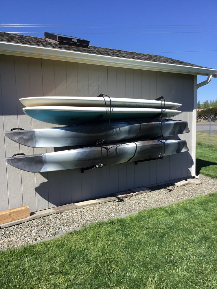 Outdoor Wall Rack | 46 Inch Adjustable Height | Kayak & SUP