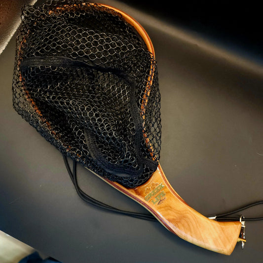 The "Critter Getter" Wood w/ Rubber Coated Landing Net