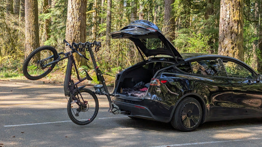 Lolo Racks 4 Bike Rack Optimized for EVs with Foot Activated Tilt and Folding Mast