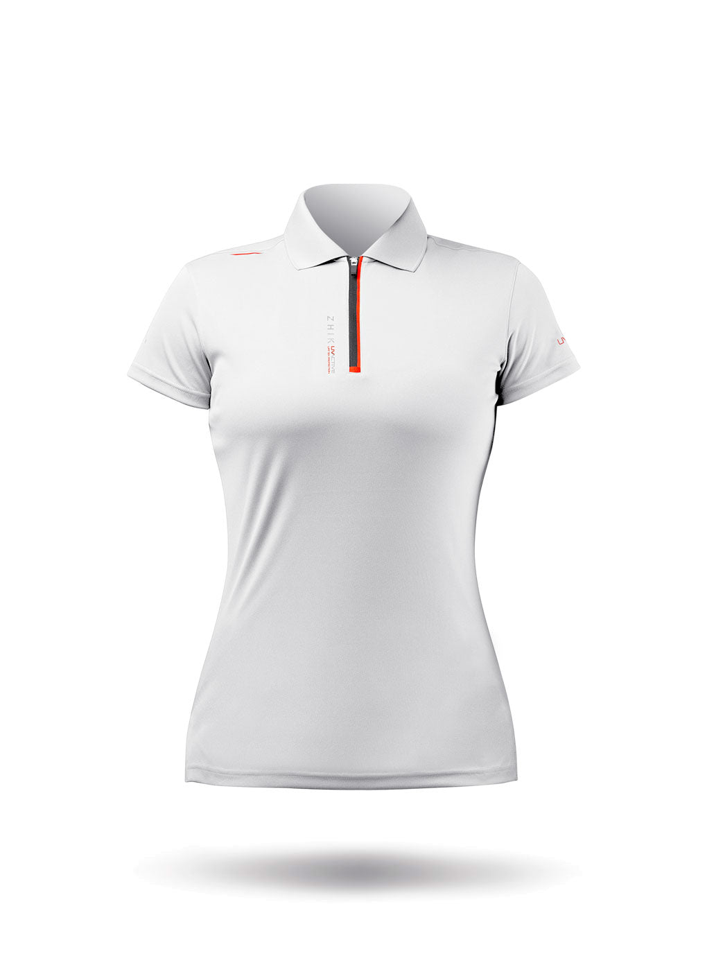 Zhik Womens UVActive Zip Sports Polo - White | SendIt Sailing