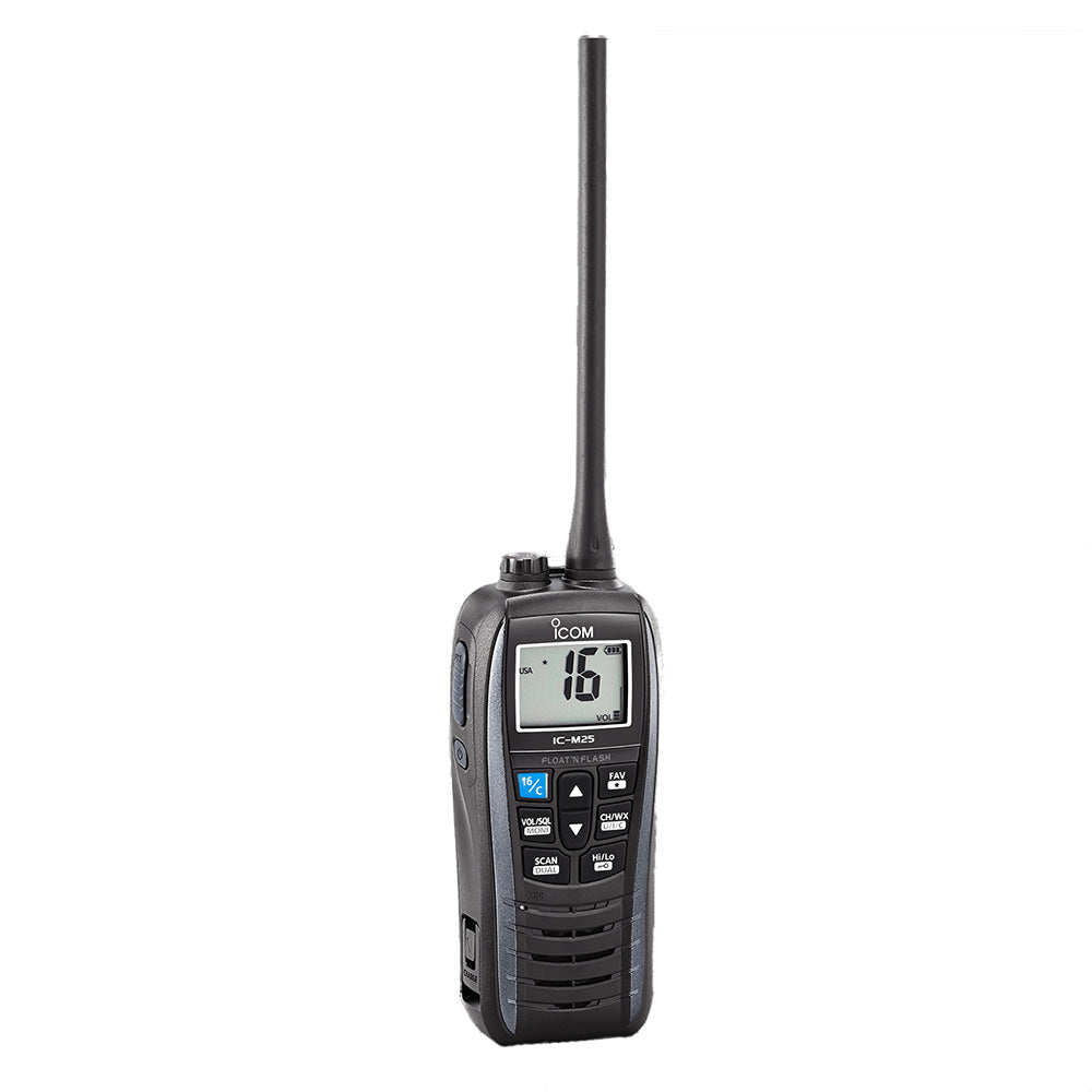 Icom M25 Floating Handheld VHF Marine Radio - 5W -Black | SendIt Sailing