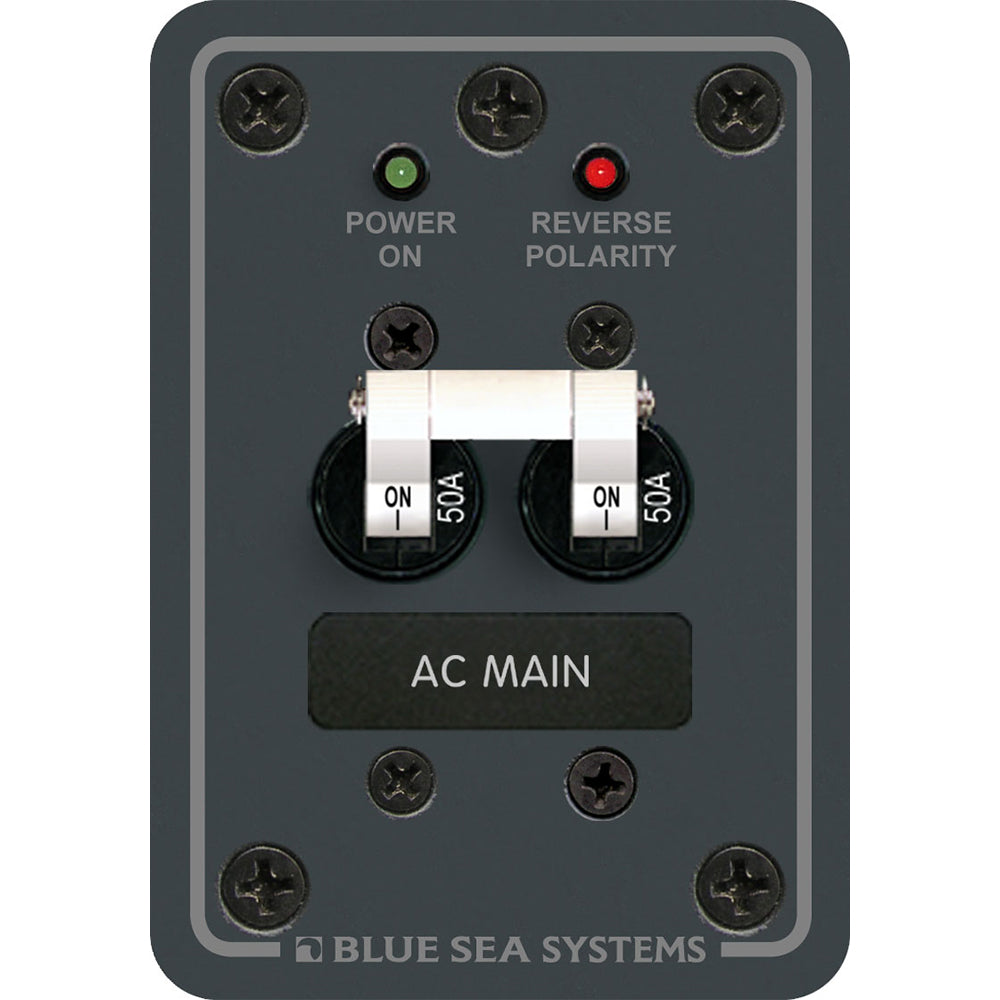 Blue Sea 8079 AC Main Only Circuit Breaker Panel - White Switches | SendIt Sailing