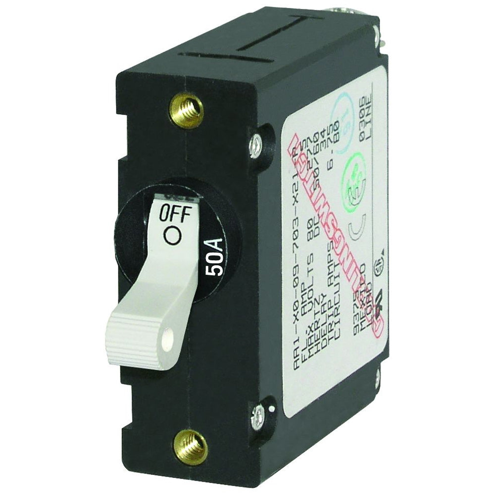 Blue Sea 7230 AC/DC Single Pole Magnetic World Circuit Breaker - 50AMP | SendIt Sailing