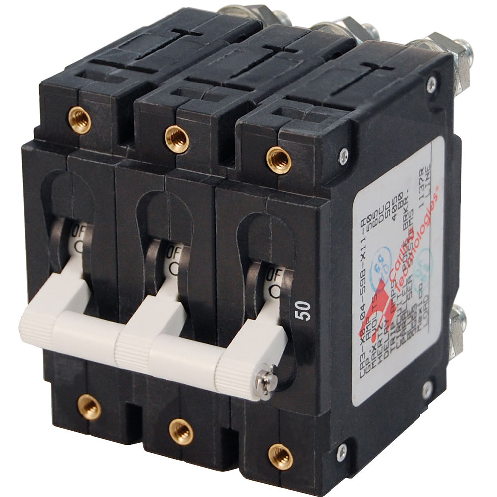 Blue Sea 7287 C-Series Triple Pole Circuit Breaker - 50A | SendIt Sailing