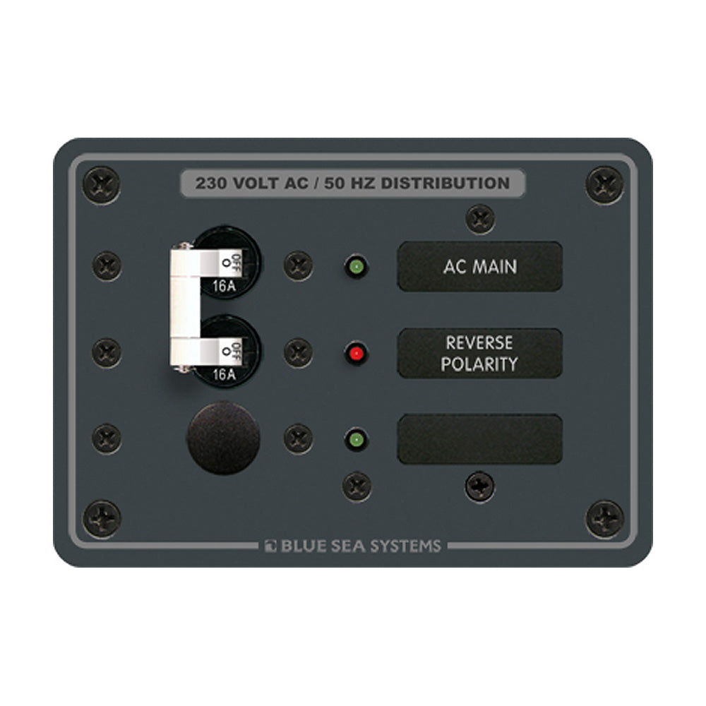 Blue Sea 8129 AC Main + Branch A-Series Toggle Circuit Breaker Panel (230V) - Main + 1 Position | SendIt Sailing