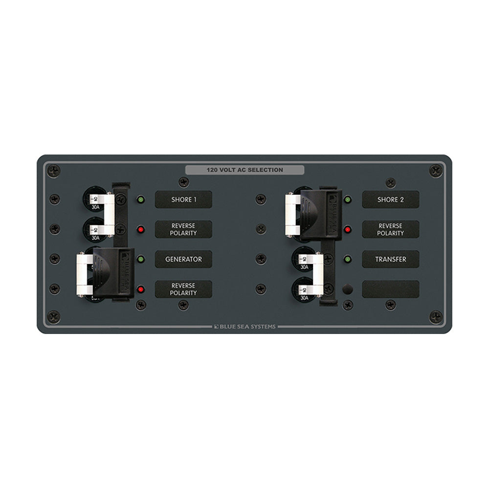 Blue Sea 8498 Breaker Panel - AC 3 Sources - White | SendIt Sailing