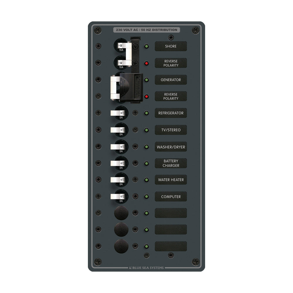 Blue Sea 3566 AC Toggle Source Selector (230V) - 2 Sources + 9 Positions | SendIt Sailing