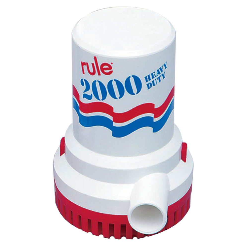 Rule 2000 GPH Non-Automatic Bilge Pump with 6ft Leads | SendIt Sailing