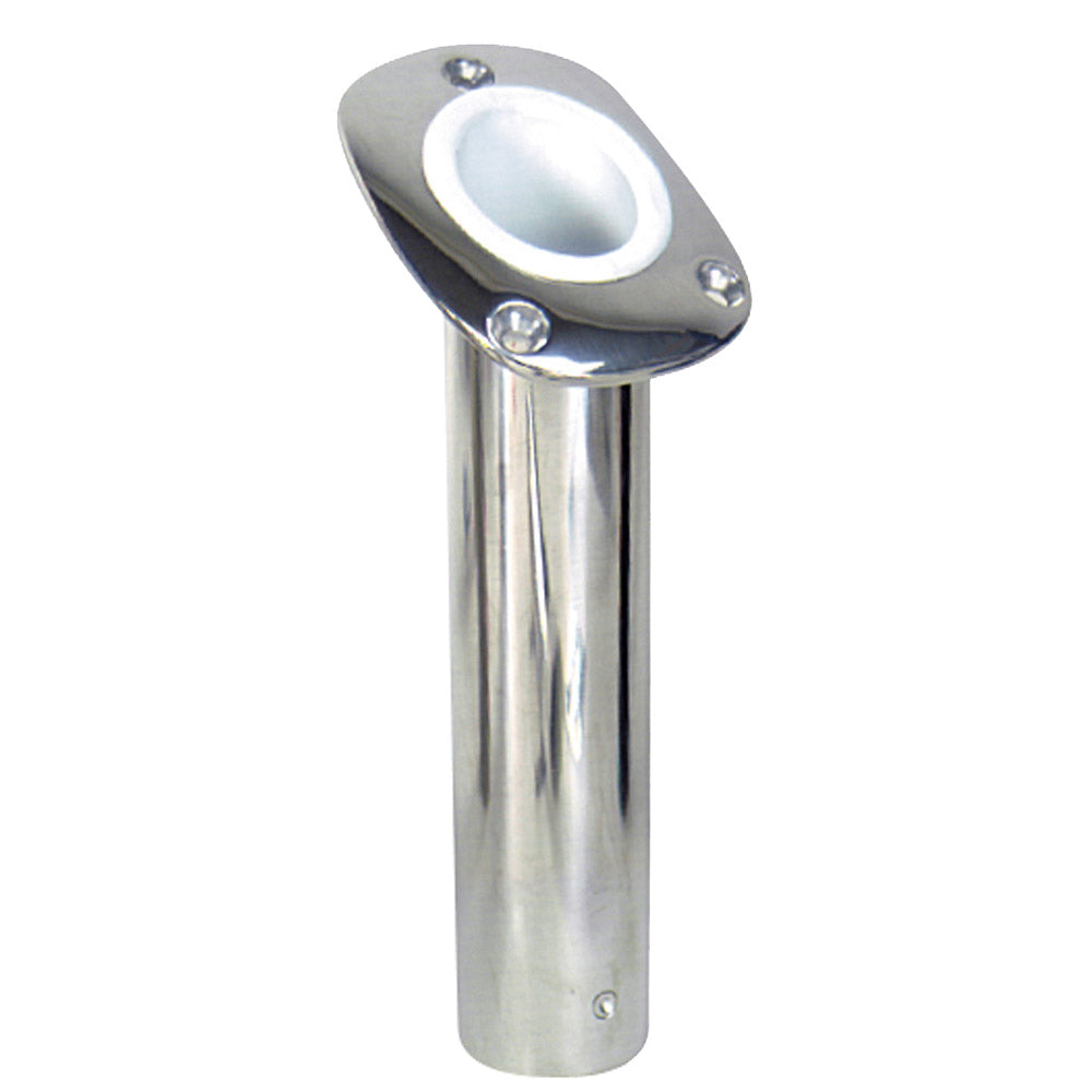 Whitecap Bluewater 30 Deg. Stamped S.S. Flush Mount Rod Holder | SendIt Sailing