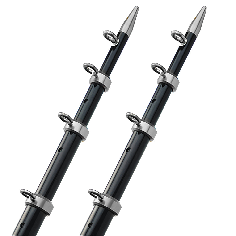 TACO 15ft Telescopic Outrigger Poles HD 1-½in - Black/Silver | SendIt Sailing