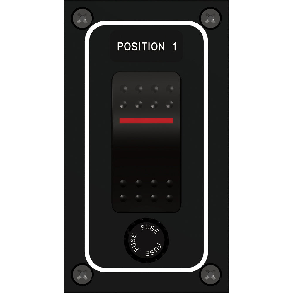 Paneltronics Waterproof Panel - DC 1-Position Illuminated Rocker Switch & Fuse | SendIt Sailing