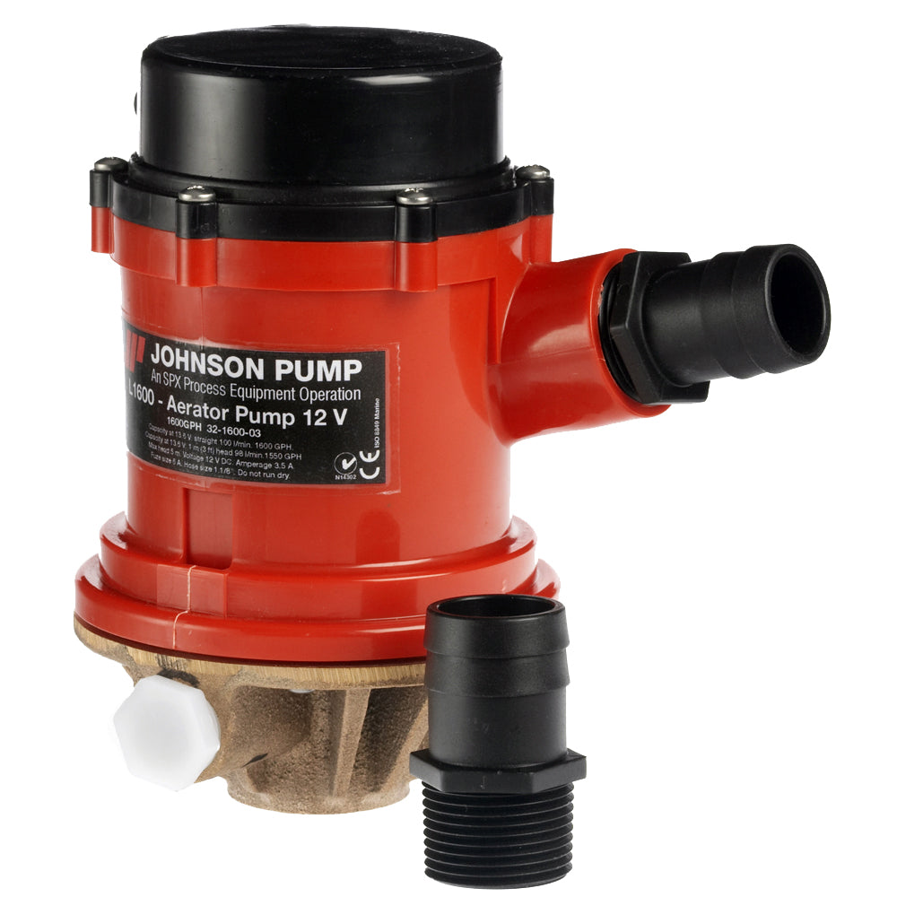 Johnson Pump Pro Series 1600 GPH Tournament Livewell/Baitwell Pump - 12V | SendIt Sailing
