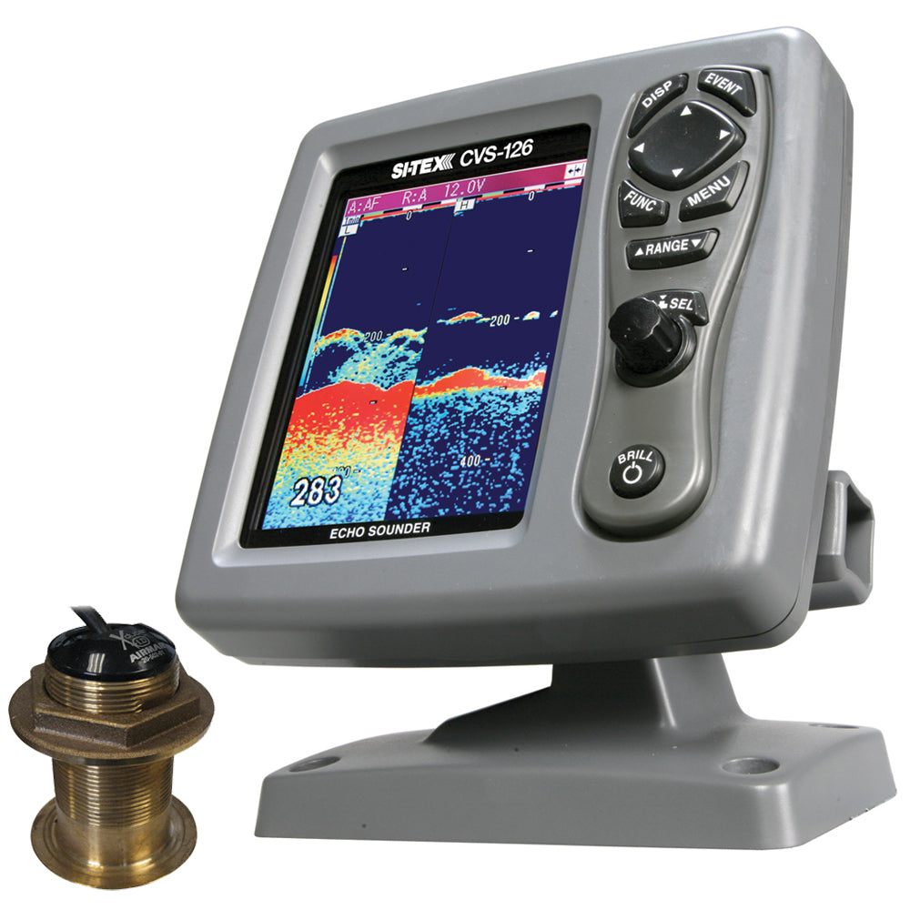 Si-Tex CVS-126 Dual Frequency Color Echo Sounder with B60 12° Transducer B-60-12-CX | SendIt Sailing
