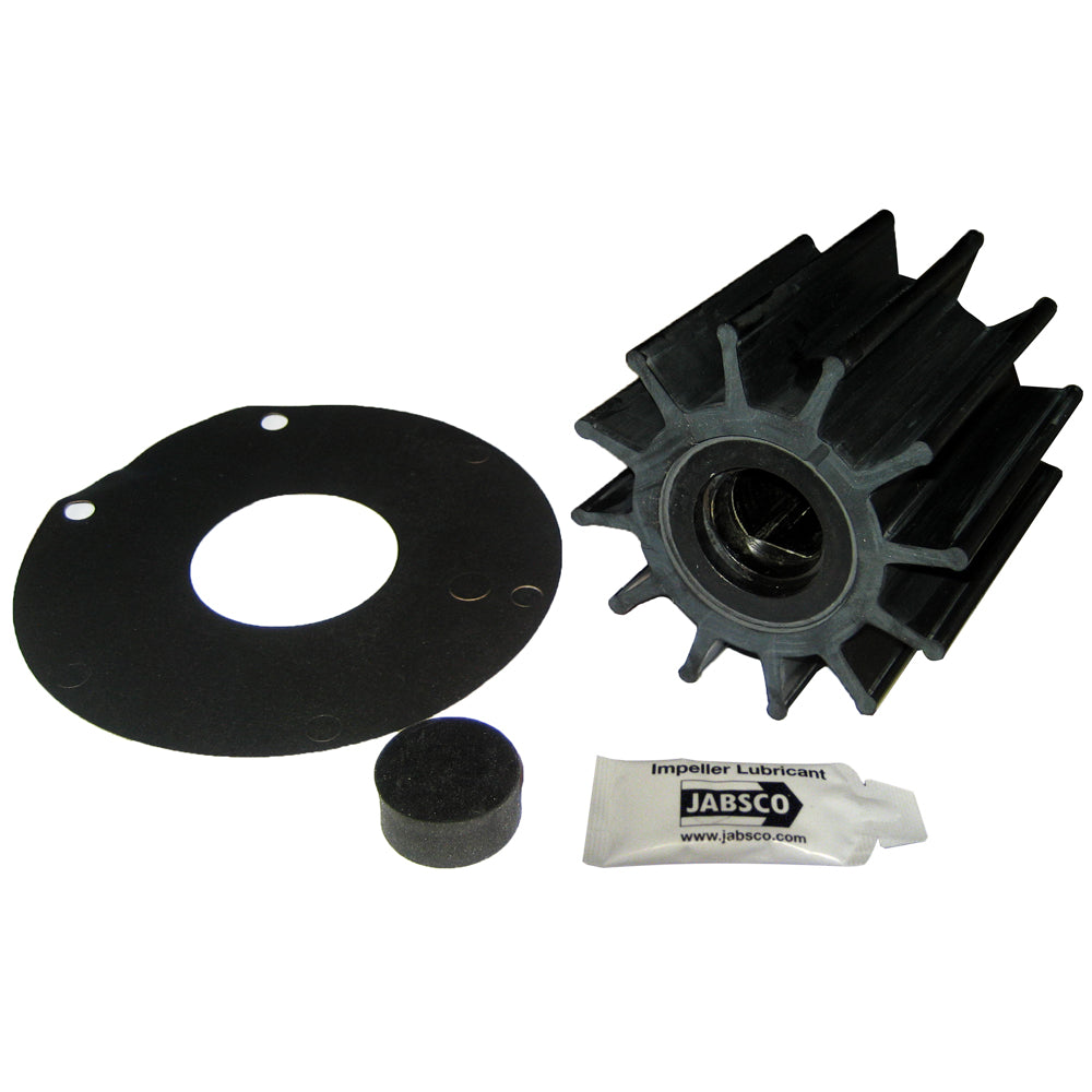 Jabsco Impeller Kit - 12 Blade - Neoprene - 3-¾in Diameter - Plastic Insert - Double Flat Drive | SendIt Sailing