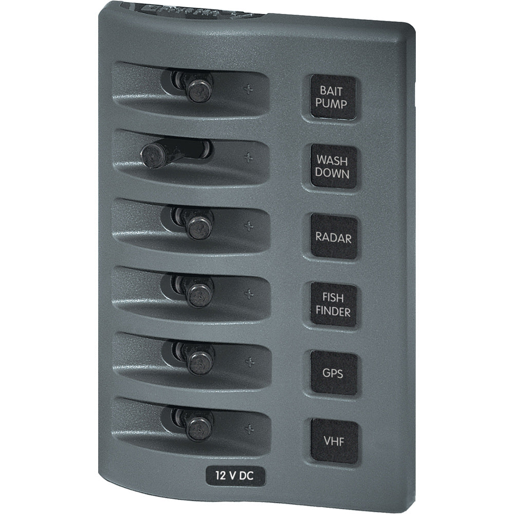 Blue Sea 4307 WeatherDeck® 12V DC Waterproof Switch Panel - 6 Position | SendIt Sailing