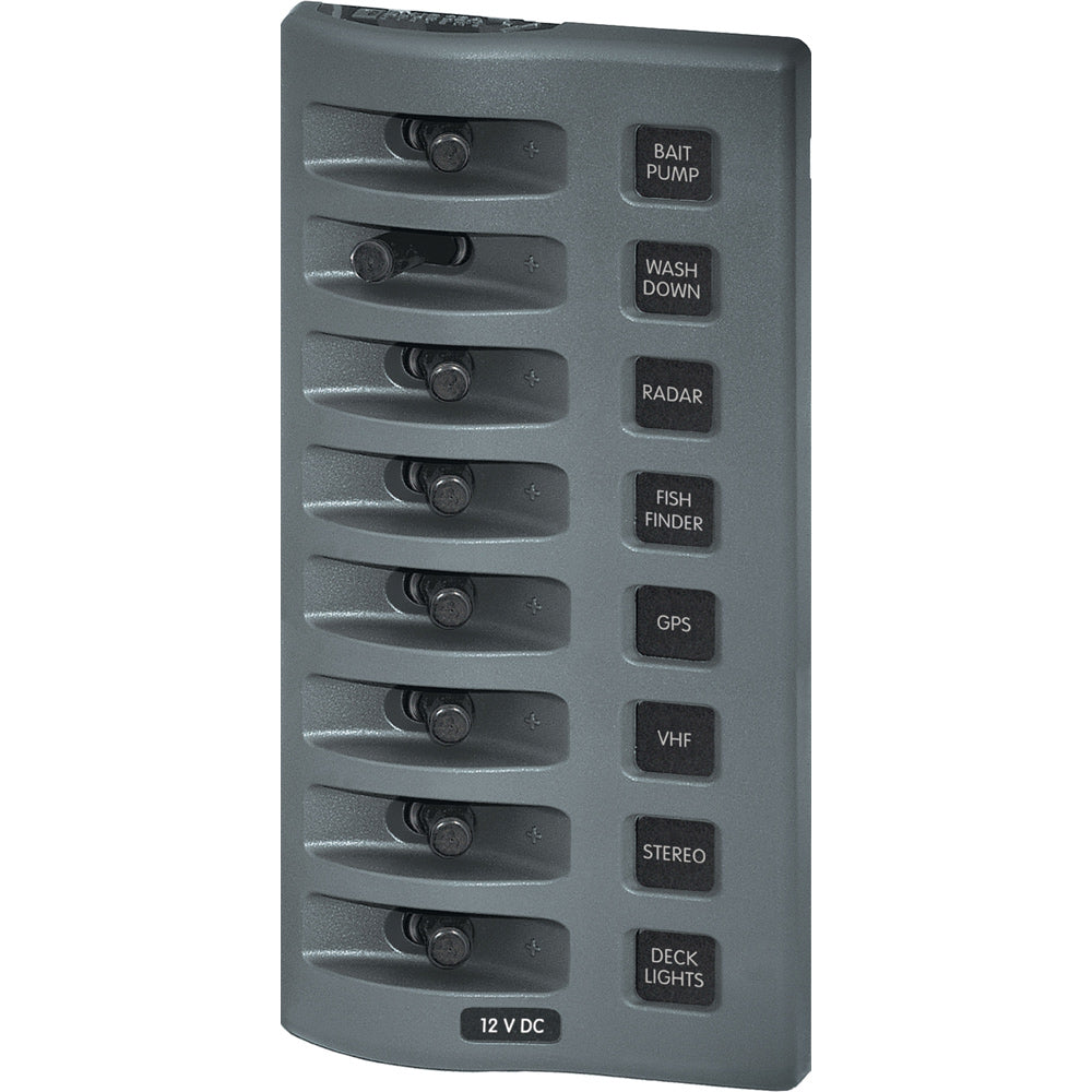 Blue Sea 4309 WeatherDeck® 12V DC Waterproof Switch Panel - 8 Position | SendIt Sailing
