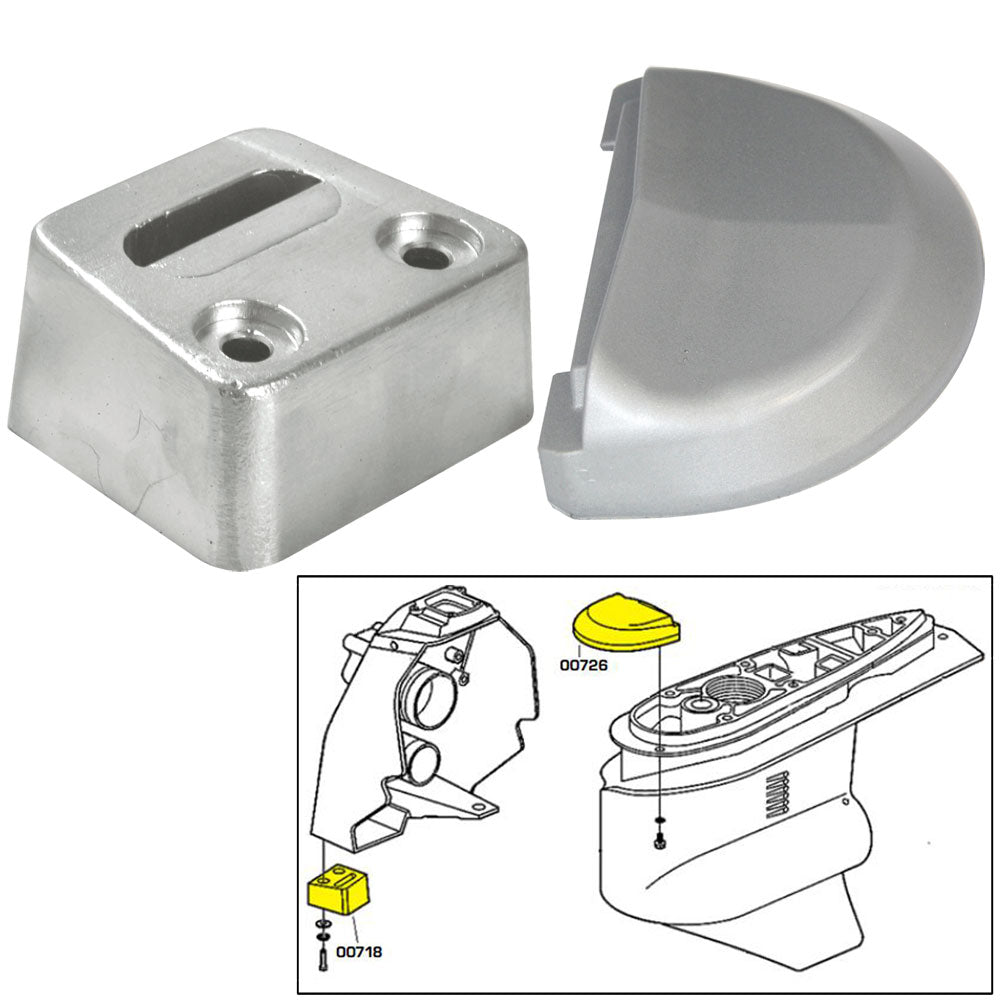 Tecnoseal Anode Kit with Hardware - Volvo SX - Magnesium | SendIt Sailing