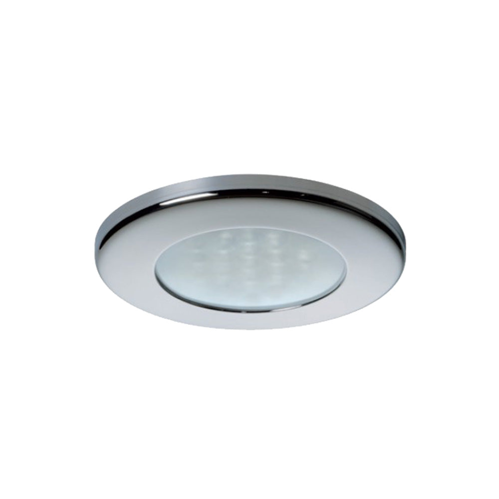 Quick Ted CT Downlight LED - 2W, IP40, Spring Mounted with Touch Switch - Round Stainless Bezel, Round Warm White Light | SendIt Sailing