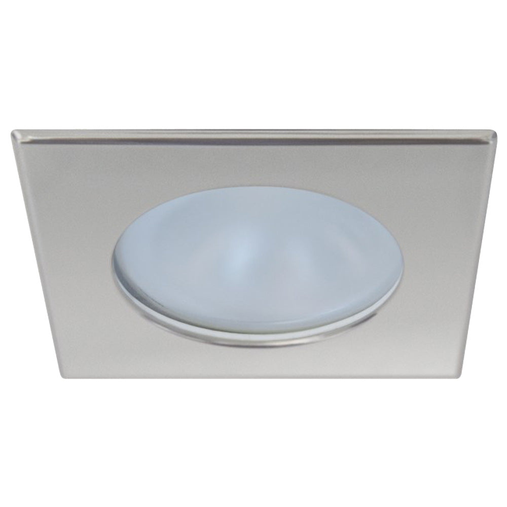 Quick Blake XP Downlight LED - 4W, IP66, Spring Mounted - Square Satin Bezel, Round Warm White Light | SendIt Sailing