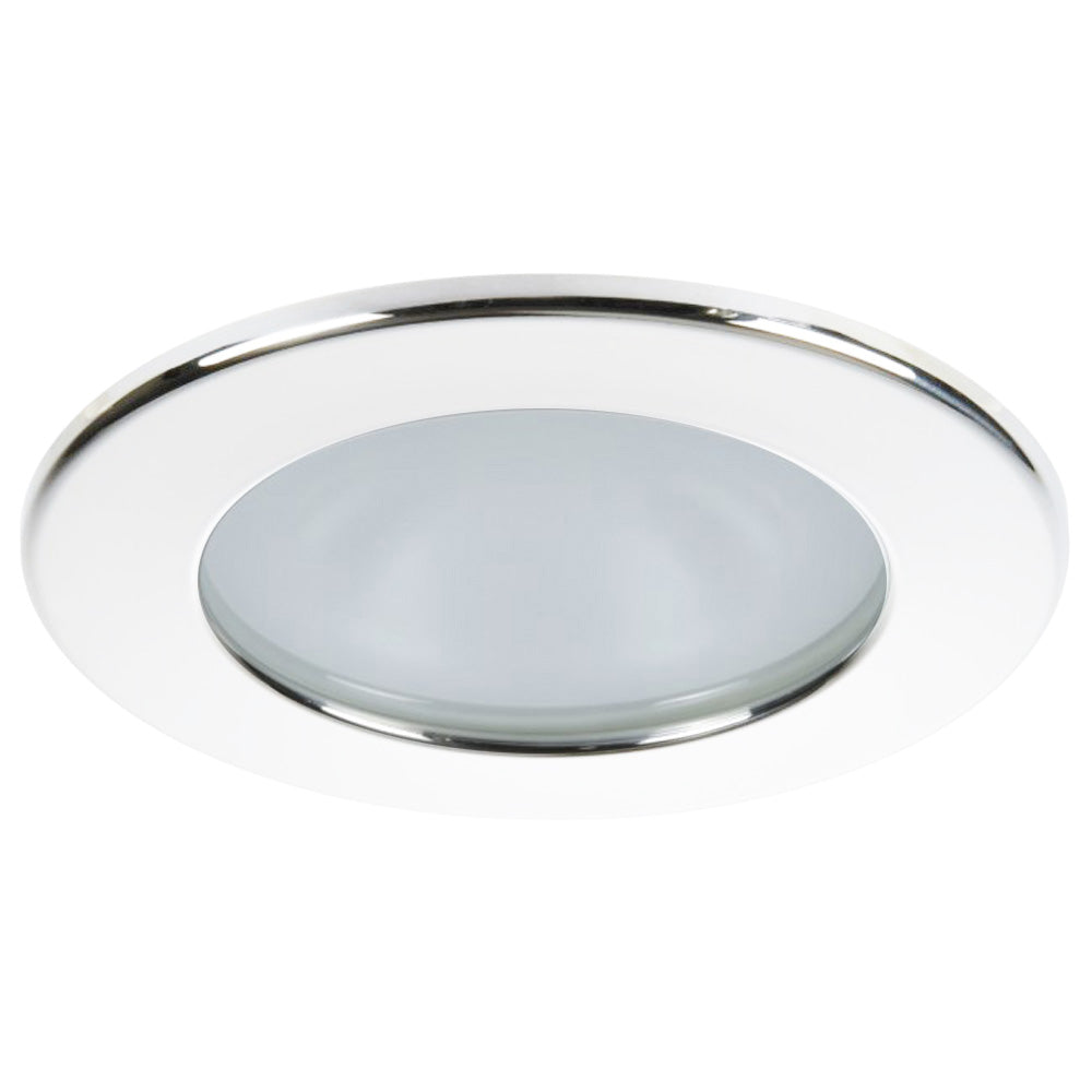 Quick Kai XP Downlight LED - 4W, IP66, Spring Mounted - Round White Bezel, Round Warm White Light | SendIt Sailing