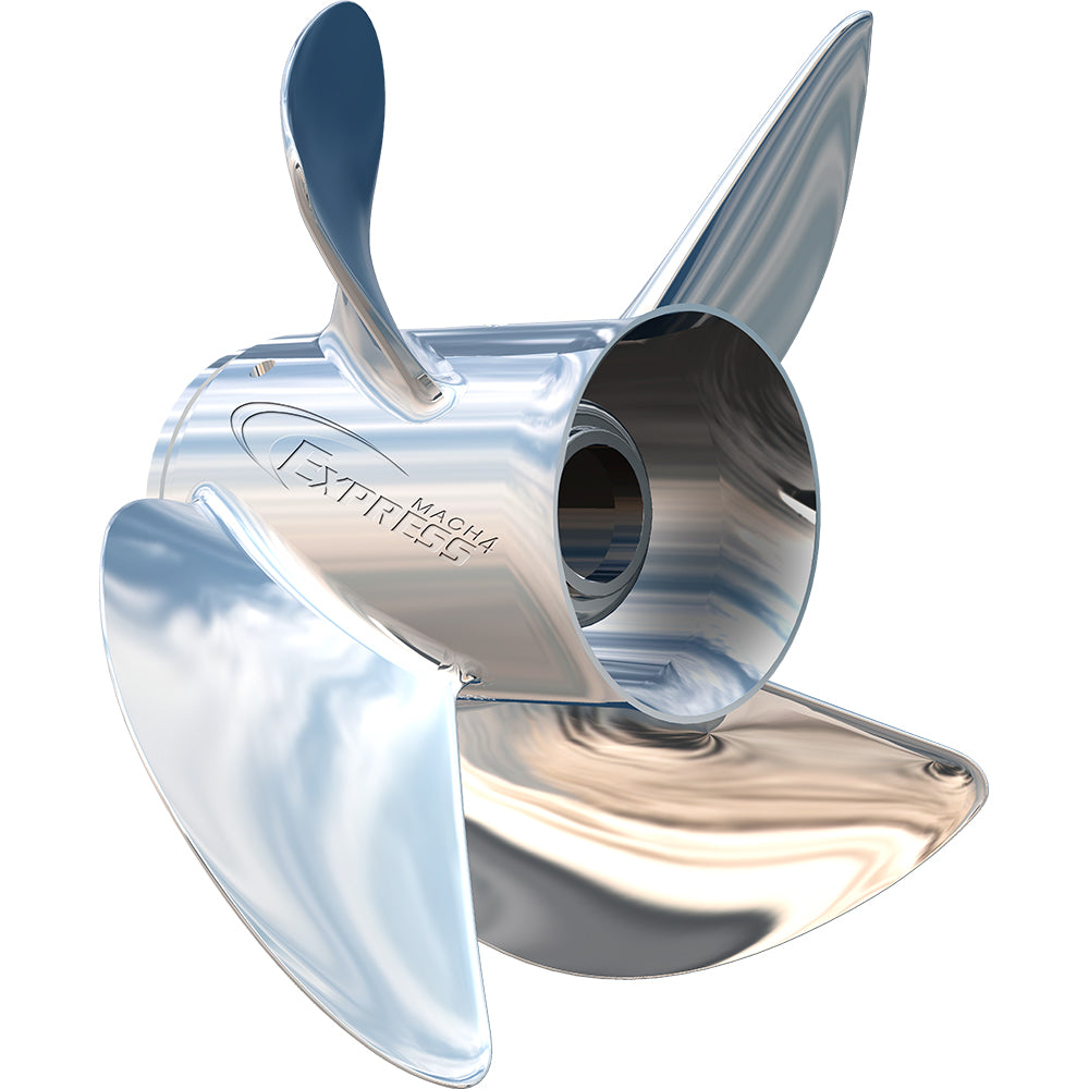 Turning Point Express Mach4 - Right Hand - Stainless Steel Propeller - EX1/EX2-1315-4 - 4-Blade - 13.5in x 15 Pitch | SendIt Sailing