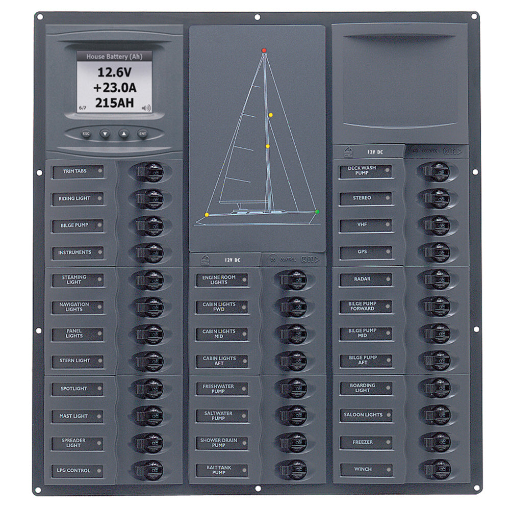 BEP Cruiser Series DC Circuit Breaker Panel with Digital Meters 32SP DC12V | SendIt Sailing