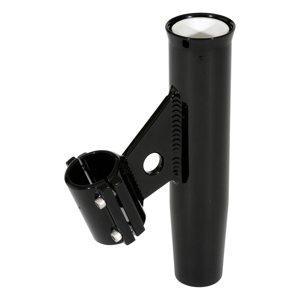 Lee's Clamp-On Rod Holder - Black Aluminum - Vertical Mount - Fits 2.375in OD Pipe | SendIt Sailing